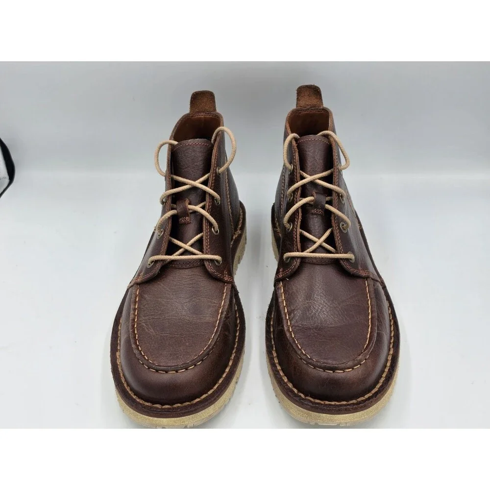 Timberland Mens Westmore Moc-Toe Chukka Leather Boots Brown Tortoise Shell Sz 9